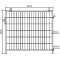 Mobile fence | 'Profi' | Compensating element without hook and eye | width: 2,20 m, height: 2,00 m